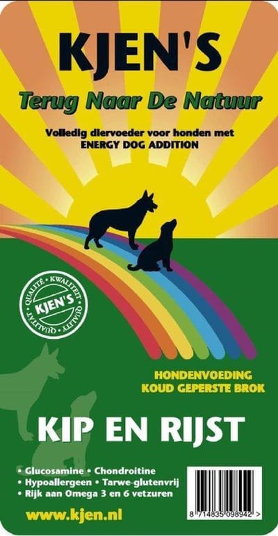 Kjen's geperst hondenvoer Kip & Rijst 15 kg - Hond
