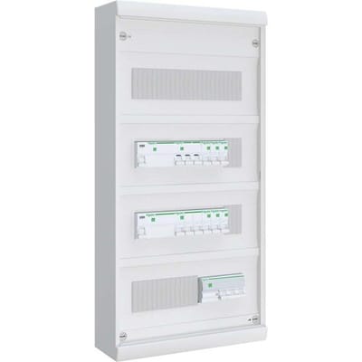 ABNAA104F01 AMIGO Kleine verdeelkast (uitgerust) Opbouw (op muur) Aantal groepen: 48 Aantal rijen: 4 Inhoud: 1 stuk(s)