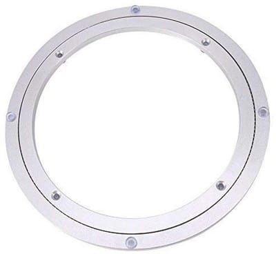 Draaitafel van aluminiumlegering met draaiplateau voor displays en meubelglijders - 25,6 cm breed - Stabiele draaitafel met glad oppervlak