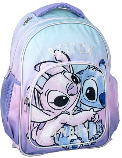 Disney Stitch en Angel Rugzak Meisjes 2 Vakken Premium Quality - Hoogte 44cm