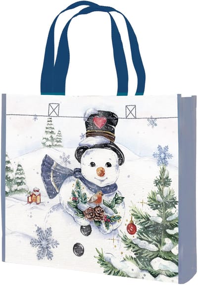 Goebel - Kerst | Boodschappentas Sneeuwpop Winter Dreams | Shopper - 37cm - 10 stuks