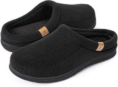 Pantoffels Heren - Sloffen - Maat 40/41 - Zwart - Corduroy - Anti-slip - Comfeet