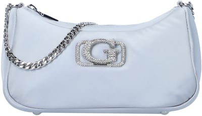 GUESS Schoudertas Prue Mini Top Zip Shoulder Bag Silver Lichtgrijs