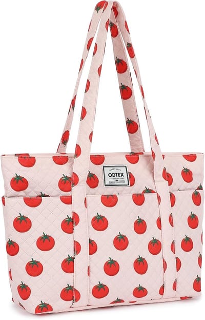 Dames werktas met laptopvak voor 15.6 en 16 inch laptops, grote canvas handtas