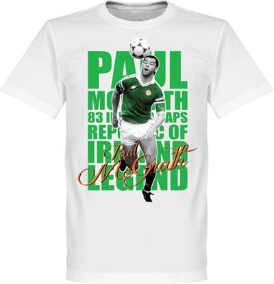Paul McGrath Legend T-Shirt - Wit - XXXXL