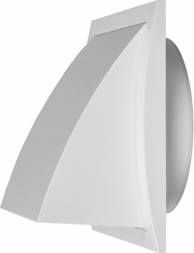 Paneir Airdesigns- ABS - opbouw - afvoer  Ø 100 mm - centrale klep - 148 X153 mm - wit