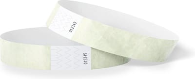 1000 stuks Polsbandjes Tyvek - 19 mm - festival bandjes - corona polsbandje - wit