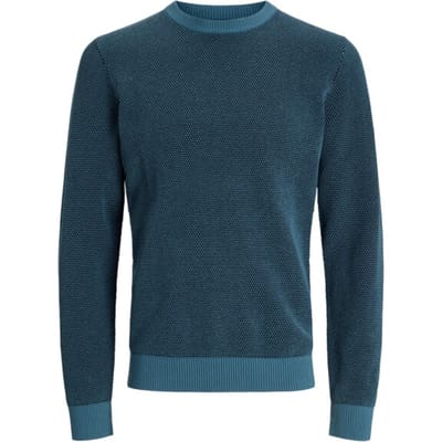 Jack & Jones Trui Jjeglobe Knit Crew Neck Noos 12258139 Oceanview Mannen Maat - S