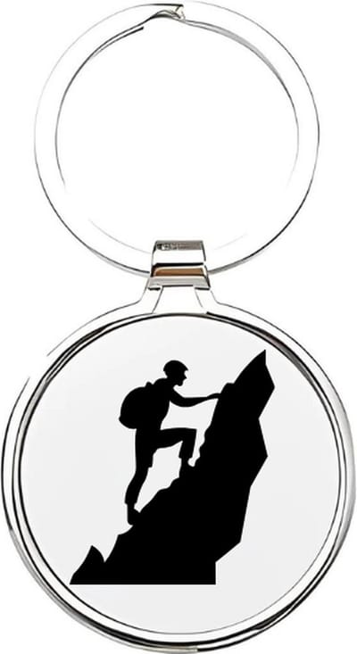 Akyol - bergbeklimmer Sleutelhanger - Bergen - bergbeklimmers - berg - boulderer - sport - sportliefhebber - extreme sport - bergbeklimmen - boulder - rotsen - mountain - 4 x 7,5 CM