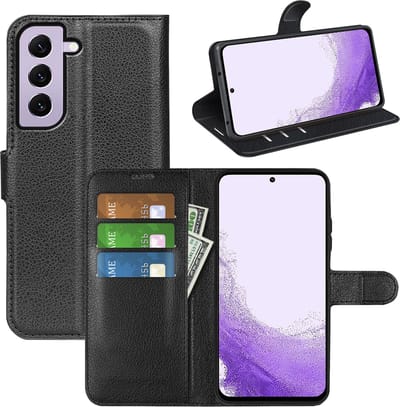 MobyDefend Hoesje - Geschikt voor Samsung Galaxy S23 - Kunstleren Wallet Book Case (Sluiting Voorkant) - Zwart