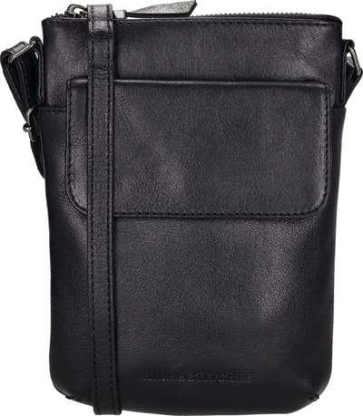 Hide & Stitches Porto Crossbodytas - Zwart - 100% Leer.