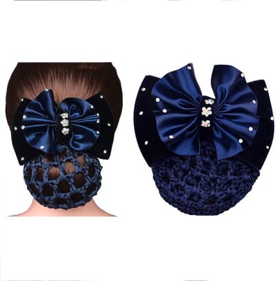 Dailygoods- Haaraccessoires Stijlvol - Haarclip - Haarnet - Strik - Baret - 11,5 cm, Doek/Polyester, Stalen Clip - Haarnetje