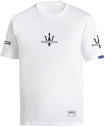 Sparco Maserati T-Shirt - Marineblauw/Wit