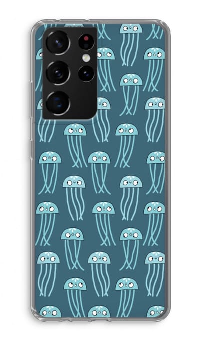 Case Company® - Hoesje geschikt voor Samsung Galaxy S21 Ultra hoesje - Kwallie - Soft Cover Telefoonhoesje - Bescherming aan alle Kanten en Schermrand