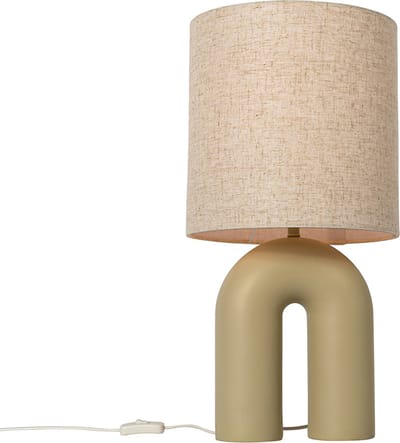 QAZQA lotti - Design Tafellamp - 1 lichts - H 59 cm - Beige - Woonkamer | Slaapkamer | Keuken
