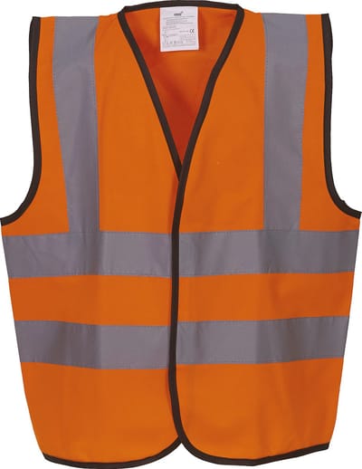 Yoko Signalisatievest voor kinderen met 2 Banden & Bretels YHVW100CH - Hi Vis Orange - 4/6 years (S) (4/6 ans)