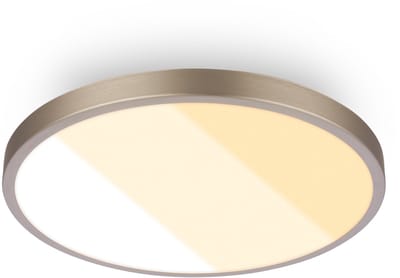 BRILONER Shine - CTS Plafondlamp voor badkamer - badkamerverlichting - IP44 - 2700K/3000K/4000K - nikkel - Ø24cm