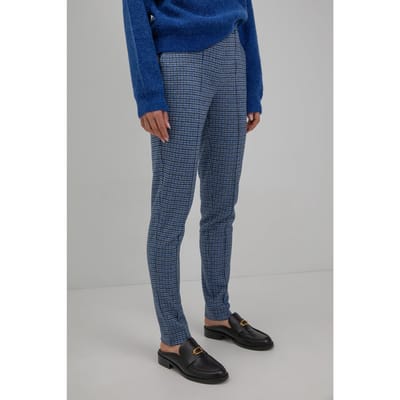 Josephine & Co Tao Pants Navy Check Size: 34 | Formal pants Outlet | Dames | Blauw
