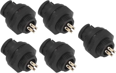Paneel Montageport - Aviation Connector - Outdoor Energie - IP67 Waterdicht - 4 Pins - Zwart