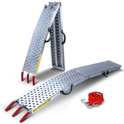 Opvouwbare Laadrail 400 kg voor Motorfietsen en Tractoren - Antislip en Duurzaam