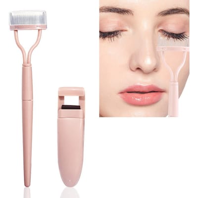 Wimperkruller Wimperkam Wimper Scheider Opvouwbare Mascara Clip Nepwimpers Natuurlijke Krul Make-up Tools roze
