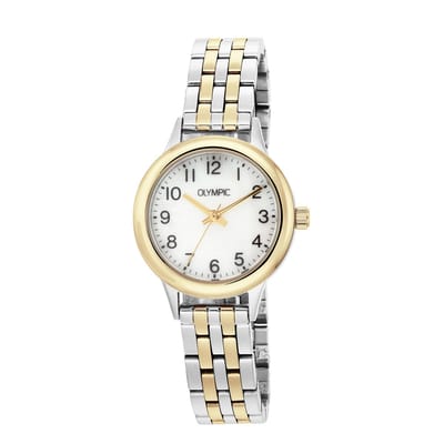 Olympic OL80DSS003B Yara Dames Horloge - Mineraalglas - Staal - Zilverkleurig - 28 mm breed - Quartz - Vouw/Vlindersluiting - 5 ATM (douchen)