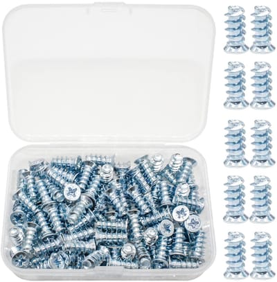 LIVIA HOME- Meubelschroeven 6,3 x 13 mm - Verzinkte Schroeven - 100 Stuks - Staal - Voor Scharnieren - PZ-kop