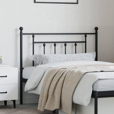 vidaXL - Vervangend - hoofdbord - 107 - cm - metaal - zwart