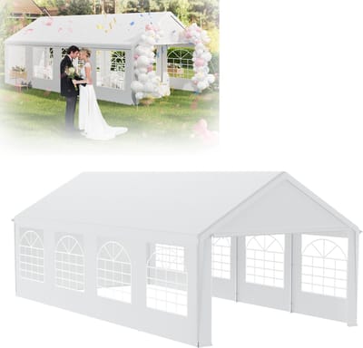 Partytent – Feesttent – Tent – Evenemententent – Tuintent – 4x8 meter – Waterdicht Dak – UV Bescherming 50+