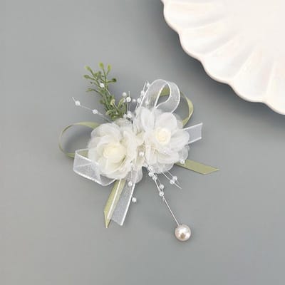 Parel Polsband Bruiloft Polsbloem Polsband Prom Bruid Bruidsmeisje Bloemen Decoratie Feestelijke Gelegenheid Accessoires