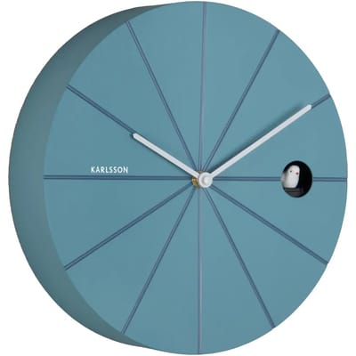 Karlsson Wandklok Destacado Cuckoo - Blauw - 28x28x28cm - Wandklok Modern