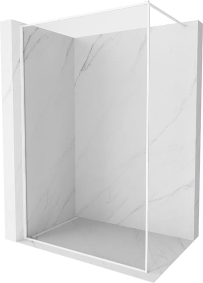 Mexen Kioto-F douchescherm Walk-in met frame 180 x 202 , transparant 8 mm, wit - 800-180-104-20-00
