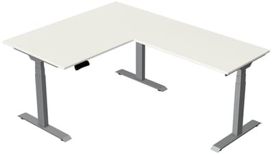 Elektrisch Zit-Sta Hoekbureau Move New Base 140x180 cm – wit