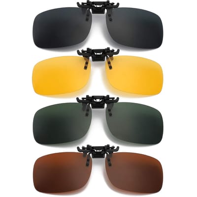 Shopcentral - Clip on Sunglasses - Polarized - UV Bescherming - Multicolor - Zonnebril - Geschikt voor Volwassenen - Rimless Design