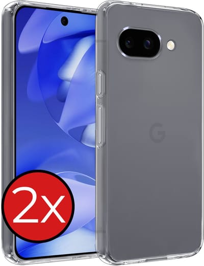 Hoesje - 2 Stuks - Geschikt voor Google Pixel 9a - Sterk & Shockproof - Telefoonhoes - Back Cover - Case Siliconen - Telefoon Hoes - Transparant