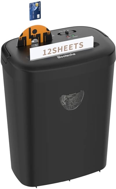 Allero Papierversnipperaar - Papierversnipperaars - Papiersnijder - Papiervernietiger - 12 Vellen - 25L - Kaarten - CD's