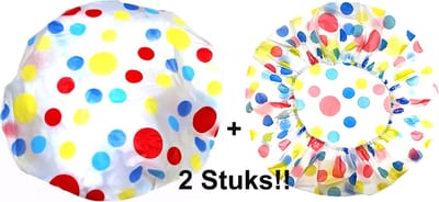 Rojafit Luxe Budget Douchemuts - Soepel - Transparant - Stippen -  Voordeelset 2 stuks!!