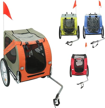 Opvouwbare Fietskar voor Huisdieren - Multifunctionele Transportwagen voor Honden en Dieren
