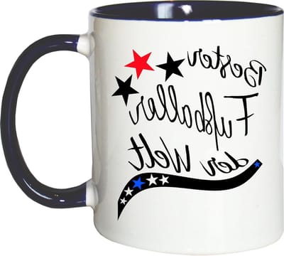 Cup Cup Best Soccer Player in World.Coffee Coffee Cup Lovingly Printed Profession Job Work White-Blue