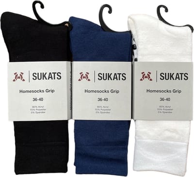 Sukats® Huissokken - Antislip sokken - Gripsokken - Dames Huissokken - ABS - Met Grip - 3 Paar - Maat 36-40 - Mix - Meerdere Maten en Varianten - Verwarmde Sokken
