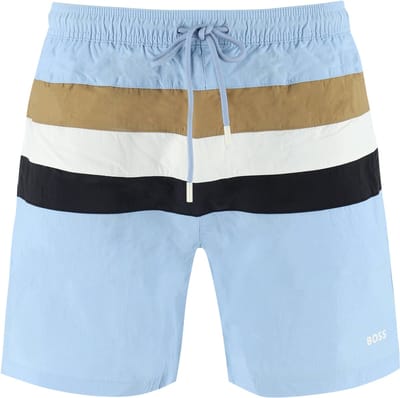 HUGO BOSS Louis swim shorts - heren zwembroek - lichtblauw gestreept