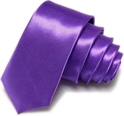 *** Skinny Stropdas - Effen - Purple Paars- Gala Netjes Gekleed - Diner- Bruiloft - Jubileum- Feestje - van Heble® ***