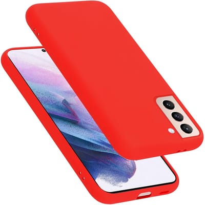 Cadorabo Hoesje geschikt voor Samsung Galaxy S21 PLUS in LIQUID ROOD - Beschermhoes gemaakt van flexibel TPU silicone Case Cover