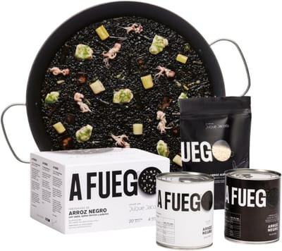 Arroz Negro Kit met Inktvisinkt – A Fuego – 4 personen – Quique Dacosta