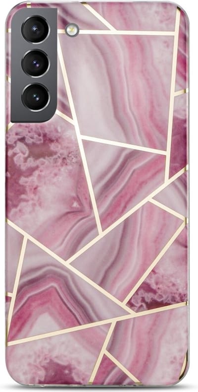 Coverup Hoesje - Geschikt voor Samsung Galaxy S23 Plus Hoesje - Coverup Marble Design TPU Back Cover - Marmer / Roze