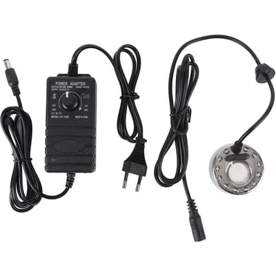 Mistmaker Vernevelaar 350mL/U met 12 LED Kleurveranderende Mistregelaar 24V Verstuiver Mistmachine voor EU Plug