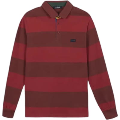 Tbs Matiopol Lange Mouw Poloshirt Rood 4XL Man