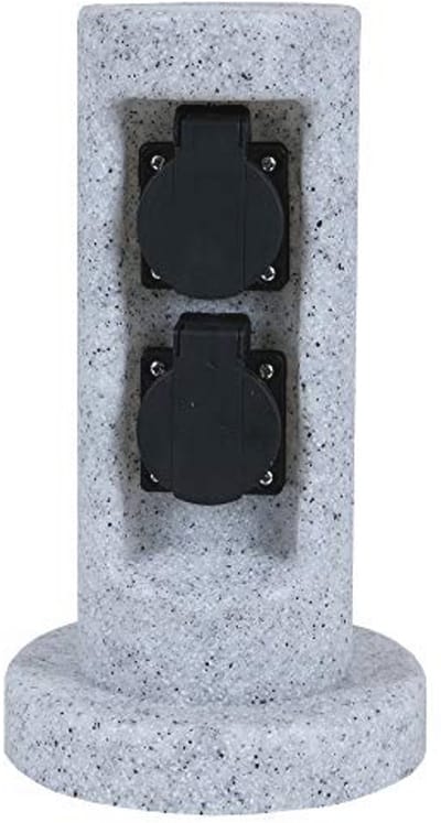 Ronde Stekkerzuil met 2 Stopcontacten voor Tuin