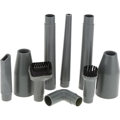 9 stuks Stofzuiger Opzetstuk Accessoires Mondstukken Kopborstels Buizen Connectoren gray