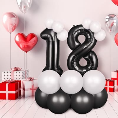 Nummerballon Zwart, Folieballon Nummer 30, 40 Inch Heliumballonnen Verjaardagsdecoratie Meisje Jongen Kinderverjaardagsfeestdecoratie Ballon Nummerdecoratie voor Verjaardag Nieuwjaar